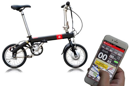可測心率智能折疊電動自行車|電動自行車|智能_家電_新浪科技_新浪網