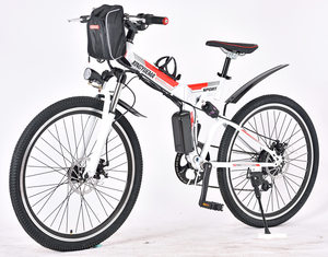 電動自行車山地車26寸折疊式48V鋰電池助力成人改裝變速男單車